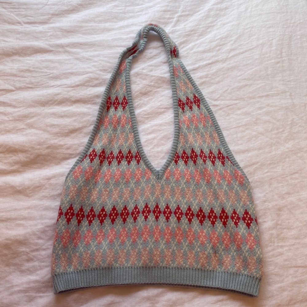 Plaid Halter Top